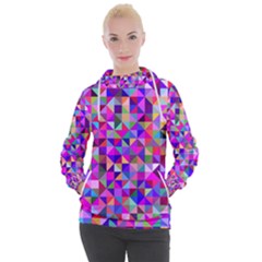 Floor Colorful Triangle Women s Hooded Pullover