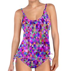 Floor Colorful Triangle Tankini Set