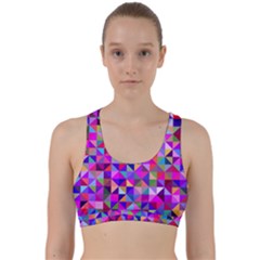 Floor Colorful Triangle Back Weave Sports Bra