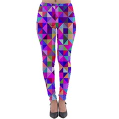 Floor Colorful Triangle Lightweight Velour Leggings