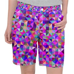 Floor Colorful Triangle Women s Pocket Shorts