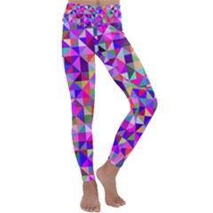 Floor Colorful Triangle Kids  Lightweight Velour Classic Yoga Leggings