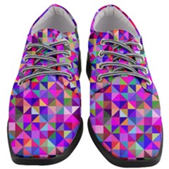 Floor Colorful Triangle Women Heeled Oxford Shoes