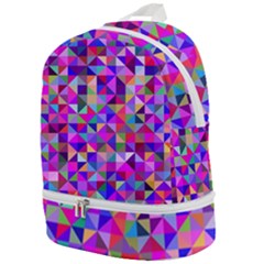 Floor Colorful Triangle Zip Bottom Backpack