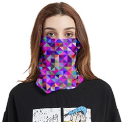 Floor Colorful Triangle Face Covering Bandana (two Sides) by Maspions