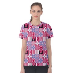 Scandinavian Abstract Pattern Women s Cotton T-shirt