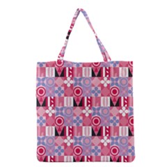 Scandinavian Abstract Pattern Grocery Tote Bag