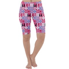 Scandinavian Abstract Pattern Cropped Leggings 