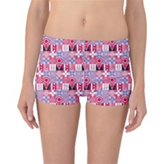 Scandinavian Abstract Pattern Boyleg Bikini Bottoms