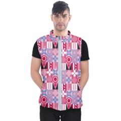 Scandinavian Abstract Pattern Men s Puffer Vest