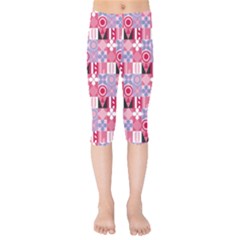 Scandinavian Abstract Pattern Kids  Capri Leggings 