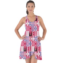 Scandinavian Abstract Pattern Show Some Back Chiffon Dress