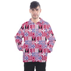 Scandinavian Abstract Pattern Men s Half Zip Pullover