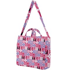 Scandinavian Abstract Pattern Square Shoulder Tote Bag