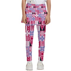 Scandinavian Abstract Pattern Kids  Skirted Pants