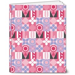 Scandinavian Abstract Pattern 8  X 10  Hardcover Notebook by Maspions