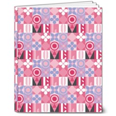 Scandinavian Abstract Pattern 8  X 10  Softcover Notebook by Maspions