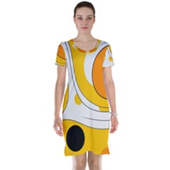 Abstract Pattern Short Sleeve Nightdress