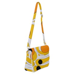 Abstract Pattern Shoulder Bag With Back Zipper