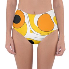 Abstract Pattern Reversible High-waist Bikini Bottoms