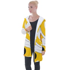 Abstract Pattern Longline Hooded Cardigan by Maspions