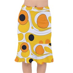 Abstract Pattern Short Mermaid Skirt