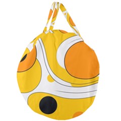 Abstract Pattern Giant Round Zipper Tote