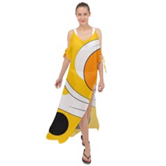 Abstract Pattern Maxi Chiffon Cover Up Dress