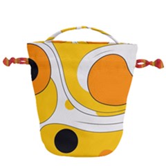 Abstract Pattern Drawstring Bucket Bag