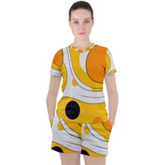 Abstract Pattern Women s T-shirt And Shorts Set