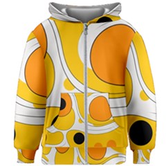 Abstract Pattern Kids  Zipper Hoodie Without Drawstring