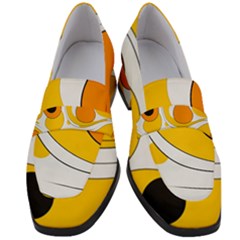 Abstract Pattern Women s Chunky Heel Loafers