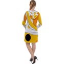 Abstract Pattern Long Sleeve Hoodie Dress View2