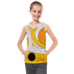 Abstract Pattern Kids  Sleeveless Hoodie