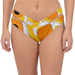 Abstract Pattern Double Strap Halter Bikini Bottoms