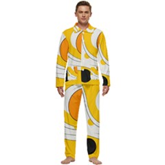 Abstract Pattern Men s Long Sleeve Velvet Pocket Pajamas Set