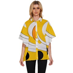 Abstract Pattern Women s Batwing Button Up Shirt