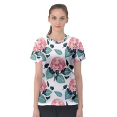 Flowers Hydrangeas Women s Sport Mesh T-shirt