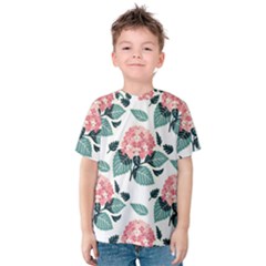 Flowers Hydrangeas Kids  Cotton T-shirt