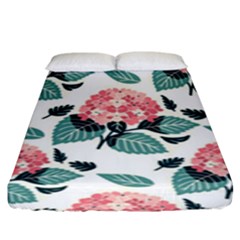 Flowers Hydrangeas Fitted Sheet (king Size)