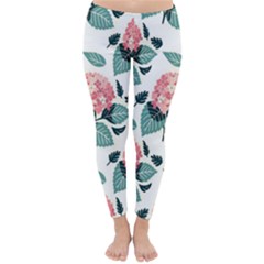 Flowers Hydrangeas Classic Winter Leggings