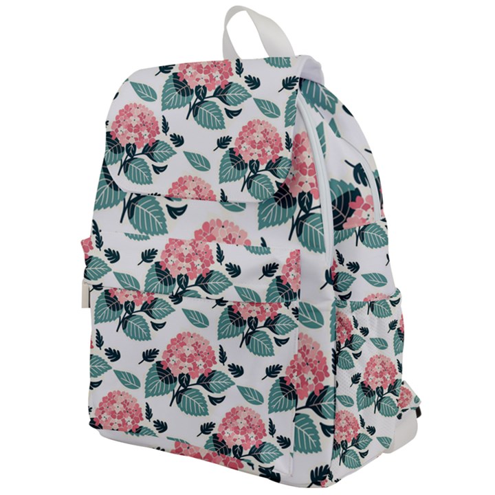 Flowers Hydrangeas Top Flap Backpack