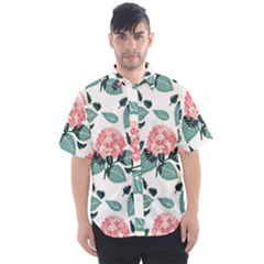 Flowers Hydrangeas Men s Short Sleeve Shirt