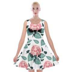 Flowers Hydrangeas Velvet Skater Dress