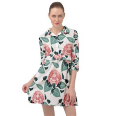 Flowers Hydrangeas Mini Skater Shirt Dress