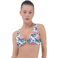 Flowers Hydrangeas Ring Detail Bikini Top