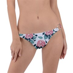 Flowers Hydrangeas Ring Detail Bikini Bottoms