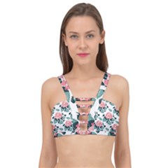 Flowers Hydrangeas Cage Up Bikini Top