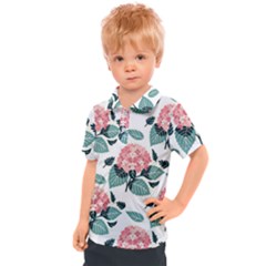 Flowers Hydrangeas Kids  Polo T-shirt