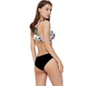 Flowers Hydrangeas Low Cut Ruffle Edge Bikini Top View3